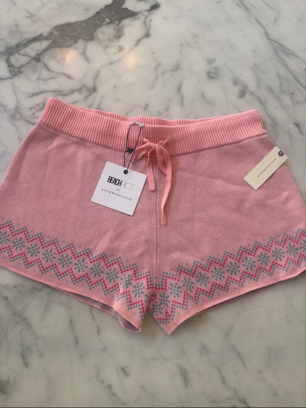 Beach Riot for Anthropologie Champagne Ski Club Shorts